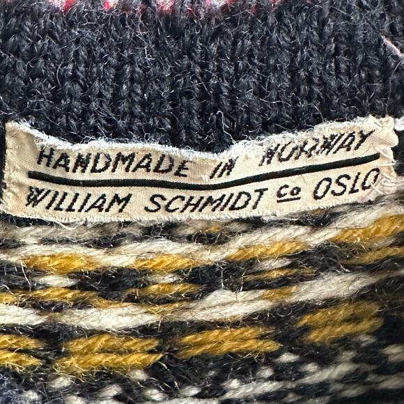 Vintage William Schmidt Co Oslo Norwegian Handknit Cardigan Sweater - Picture 7 of 7